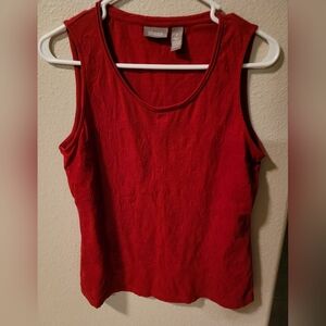 Chico's size‎ 1 Ladies Sleeveless dark red shirt